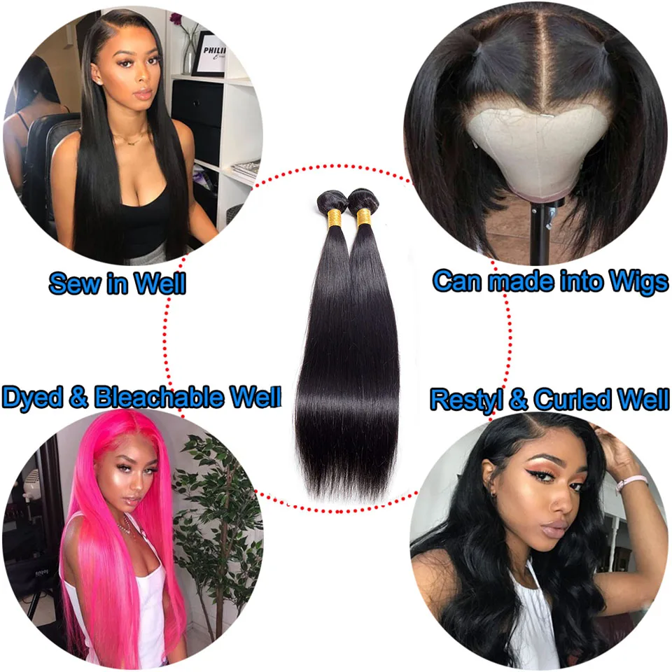 Прямые пучки для наращивания волос 30 дюймов 40 дюймов|bundle deals|hair weave bundleshair natural |