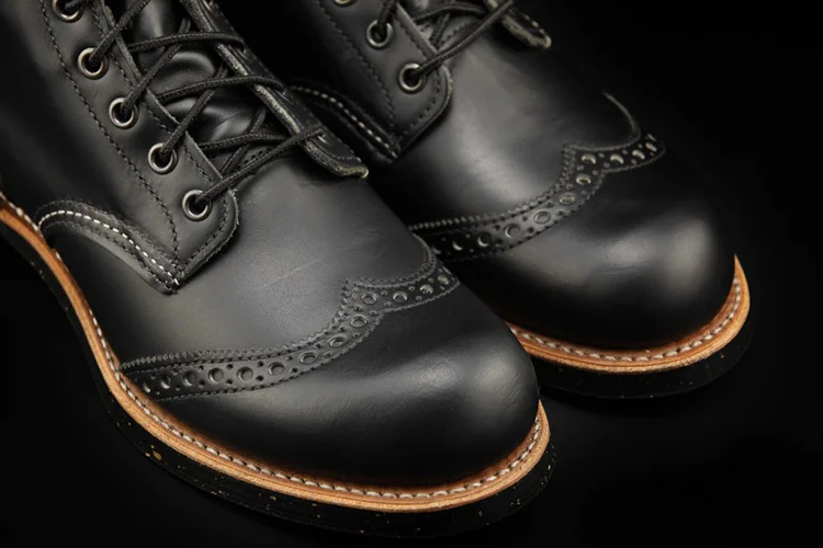 Zapatos de hombre; Европейский стиль; Brock wind; повседневная черная рабочая одежда; короткие ботинки; Мужская и женская кожаная обувь в винтажном стиле; ботинки челси