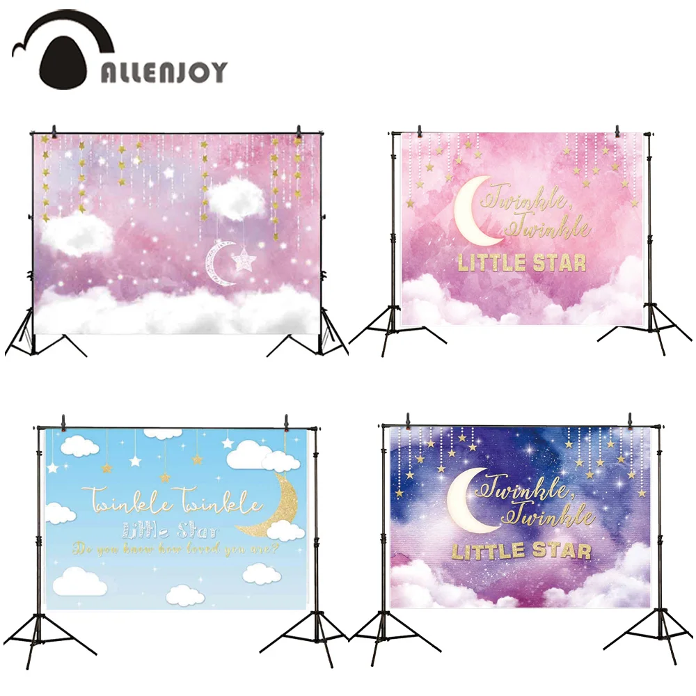 Allenjoy пастельный фон Твин с принтами маленькими звездами Золотой спокойной ночи