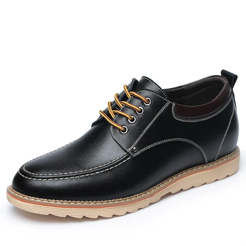 

2021 New Men's Casual Shoes Business Non-slip Wear-resistant Inner Increase Men's Casual Shoes Casual Men's Leather Shoes