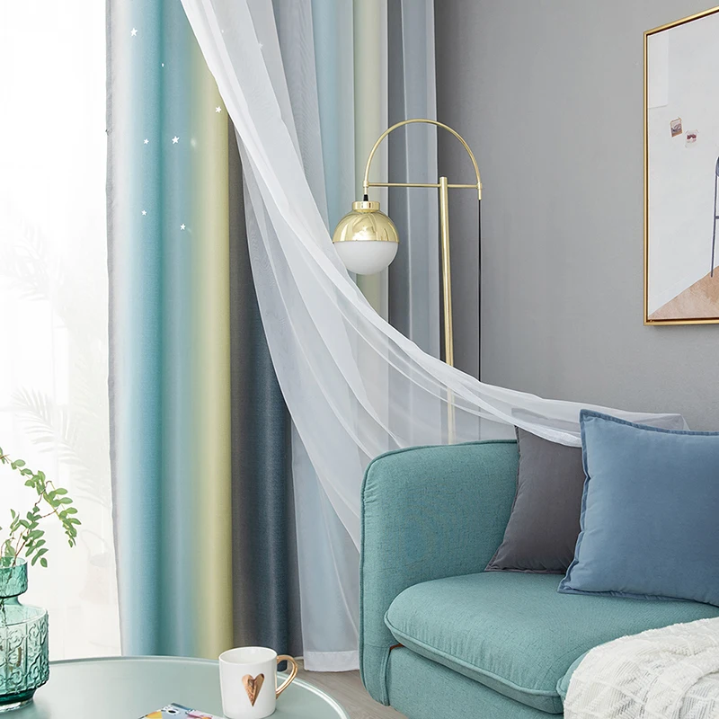 Радужная цветная оконная занавеска для девочек милая штора занавески детей