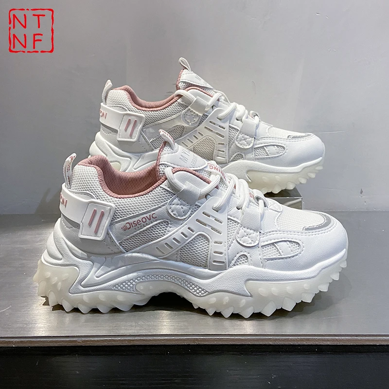 

2021 Sneakers Women Platform Shoes Casual Breathable Sport Ladies Trainer Designer Thick Sole Chunky Sneakers Women Basket Femme