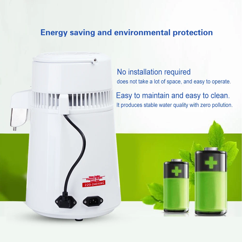 2 кнопки 4L дома чисто дистиллятор фильтр машина дистиллированная вода зубные