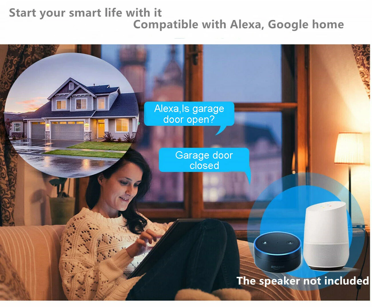 Wi-Fi переключатель Smart swing раздвижные двери гаража Открывалка управление Лер с Alexa Google Home Smart Life/приложение управление WiFi умный приемник