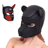 puppy cosplay mask for adult role play dog mask halloween easter party mask manwomen cool cos costumes accessories pu rubber
