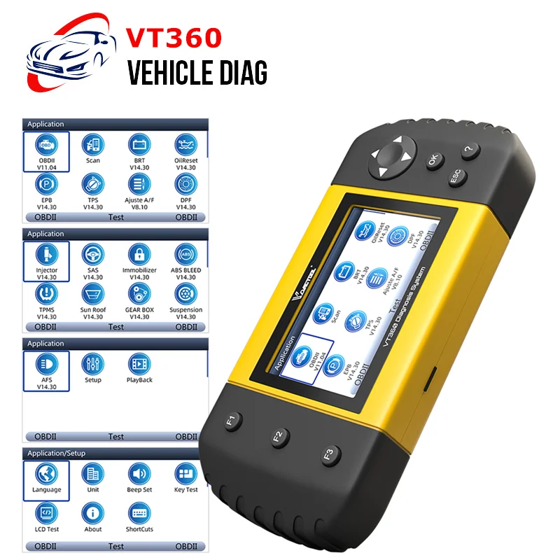 Vdiagetool VT360 автомобильный диагностический инструмент OBD2 сканер одометра коррекционный инструмент ключевой программатор DHL