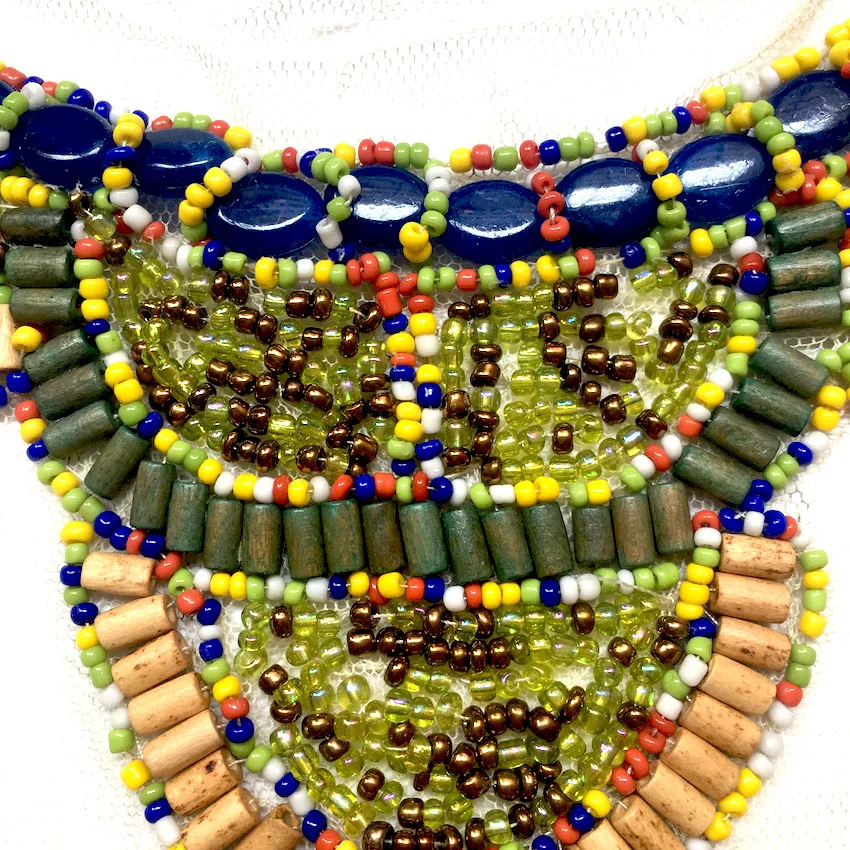 Китайский национальный тип тяжелый бисерный кружевной воротник вышитый