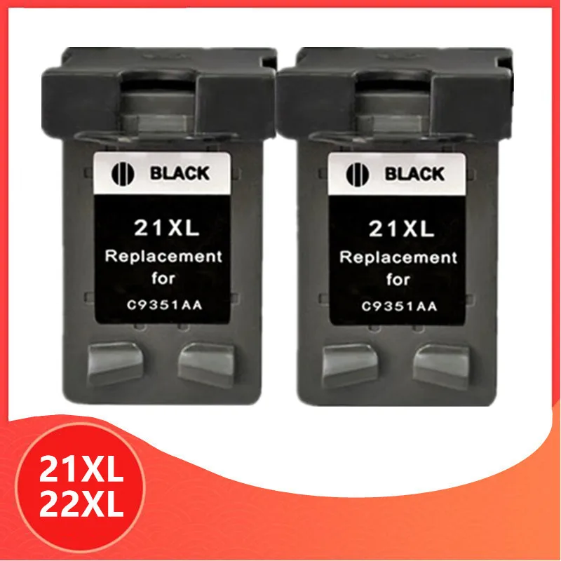 2x черный 21 22 XL сменный картридж для принтера HP 21XL 22XL с чернилами Deskjet F2180 F2280 F4180 F380