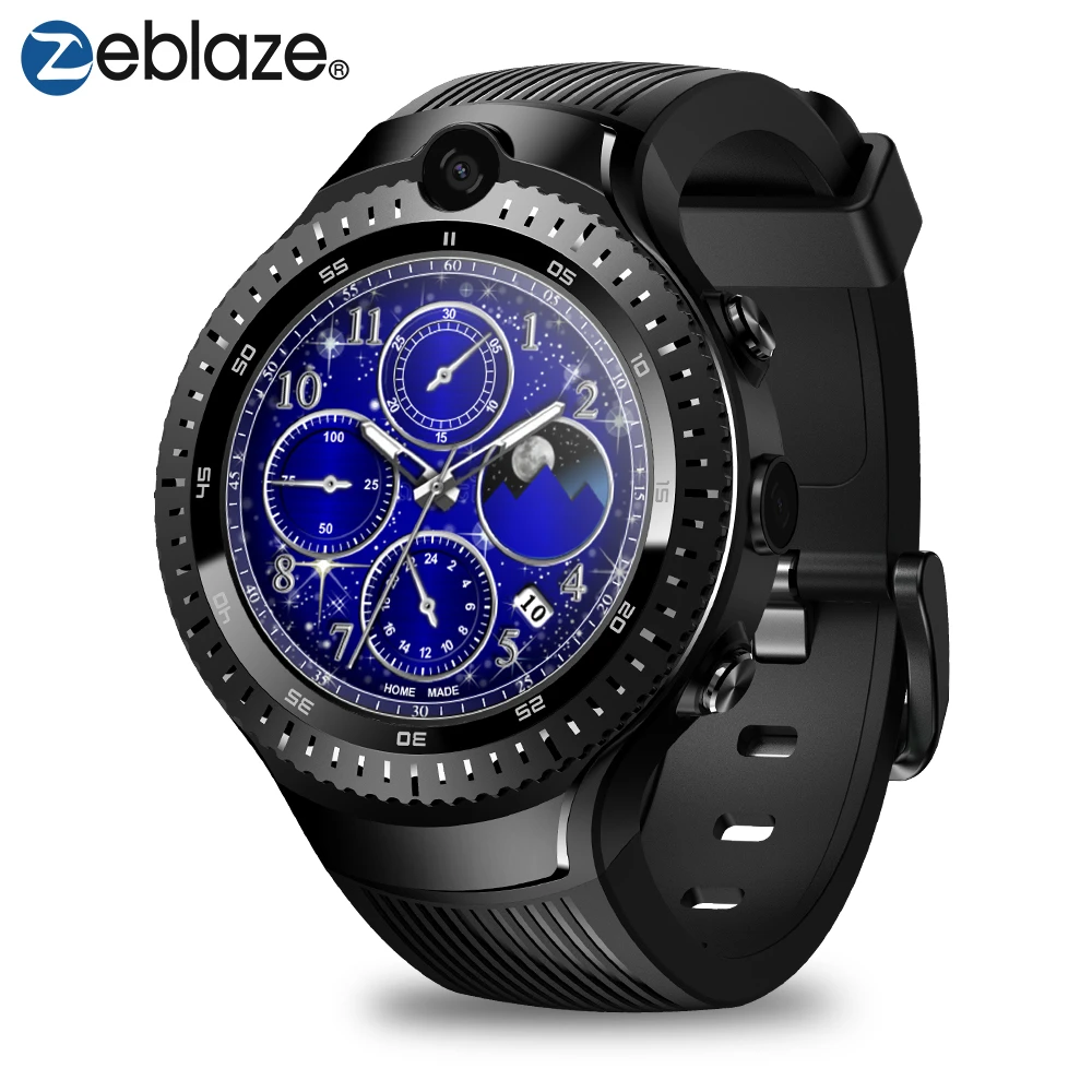 Мужские Смарт часы Zeblaze THOR 4 Dual видеозвонки несколько функций Wi Fi 1 Гб + 16 ГБ с