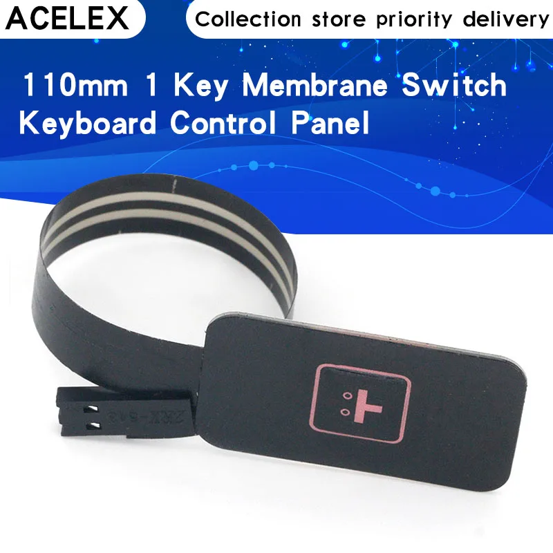 

110MM Single One 1 Key Membrane Switch Keypad Keyboard Control Panel Ultra Slim