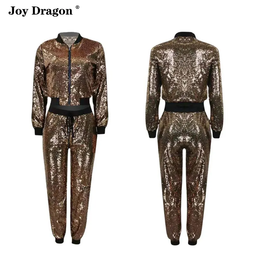 Womens Outfits Conjunto Feminino Casual Stand Collar Long Sleeve Club Tops And Drawstring Pant Ensemble Femme 2 Pieces Tracksuit