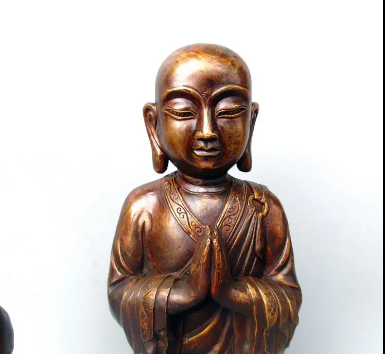 810 Чистая медь Ананда цзяе зунзи бронзовая статуя моджи Кайе Сакьямуни ученик |