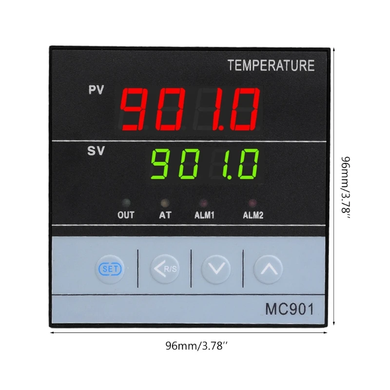 

2in1 Relay + SSR Output PID Thermostat / 85~265VAC for Universal Inout K Pt100
