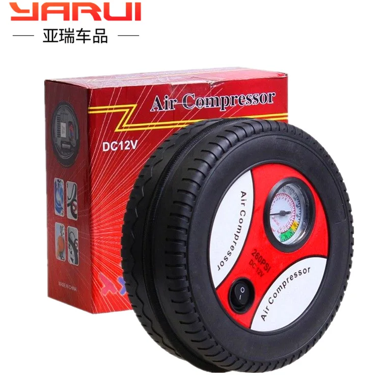 Автомобильный надувной насос портативный 12 В электрический высокого напряжения