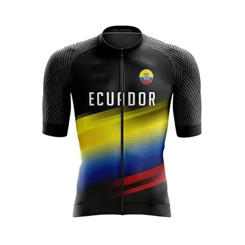 Новинка 2021 Эквадор яркий черный короткий костюм мужское Велосипедное