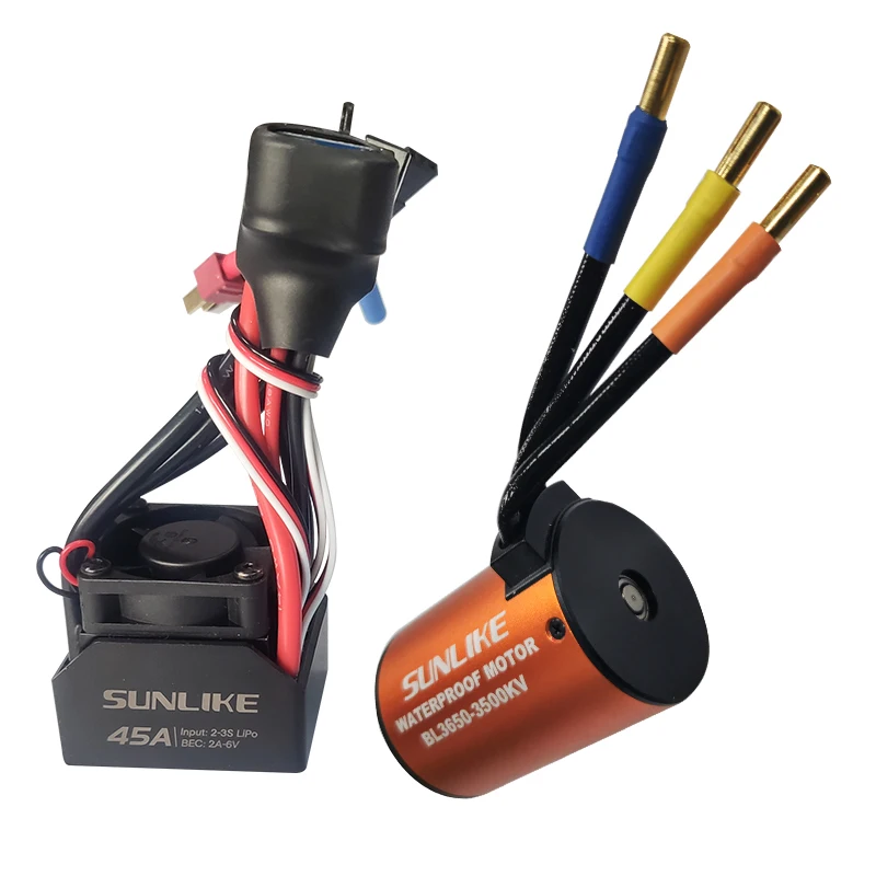 SUNLIKE SL3650 3100kv бесщеточный двигатель 45A ESC Электрический контроллер скорости