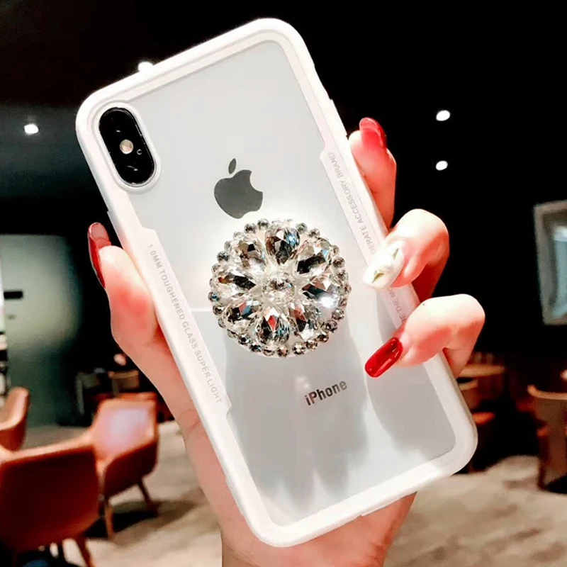 Чехол для Телефона iPhone 12 Mini 11 Pro XS Max XR X 8 7 6 6S Plus SE Чехлы Прозрачный Алмазный