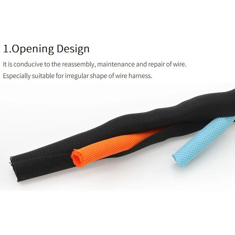 値段 黒ペット自己クローズ径5ミリメートル8ミリメートル1ミリメートル柔軟な絶縁拡張可能な編組nyloyチューブ各100 Merters