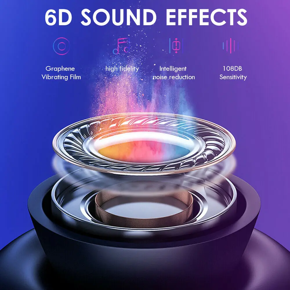 Wireless Bluetooth 5.0 Earphones TW08 TWS Mini Headset Headphones | Электроника