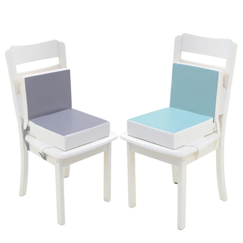 

2 Pcs/Set Baby High Chair Booster Children Increased Seat Pad Waterproof PU Leather Toddler Dining Chair Cushion