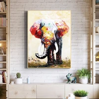graffiti colorful elephant art canvas print painting wild animals wall picture morden living room home decoration poster