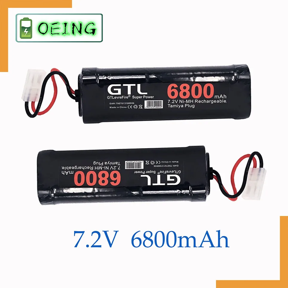 

NEWEST 7.2V Battery 6800mah NiMH Batteries Pack For RC Car Truck Buggy Boat Tank Ni-Mh Baterias gray supper power