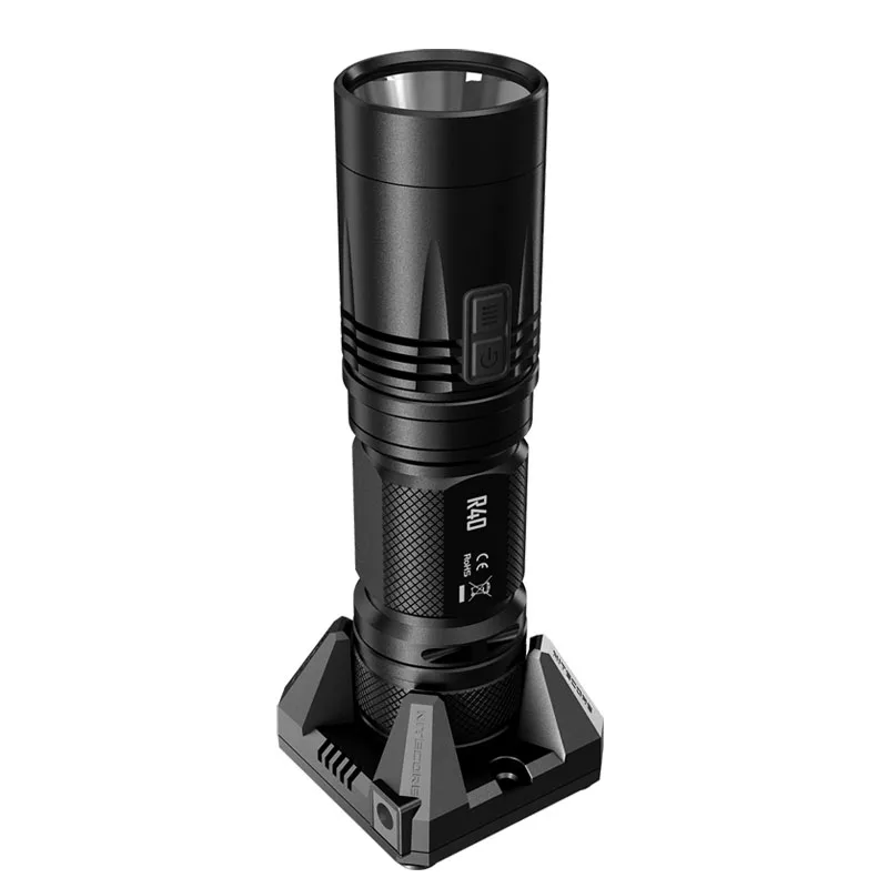 Тактифонарь фонарик NITECORE R40 максимальное расстояние луча 1000 люмен 520 м|Уличные