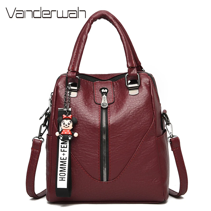 Многофункциональный женский рюкзак из высококачественной искусственной кожи