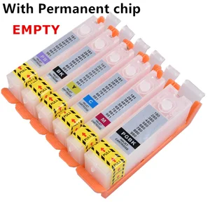 Пустой перезаправляемый картридж PGI-580 cli 581, с постоянным чипом для canon TS8150TS8151TS8152TS8250TS8251TS9150TS9155