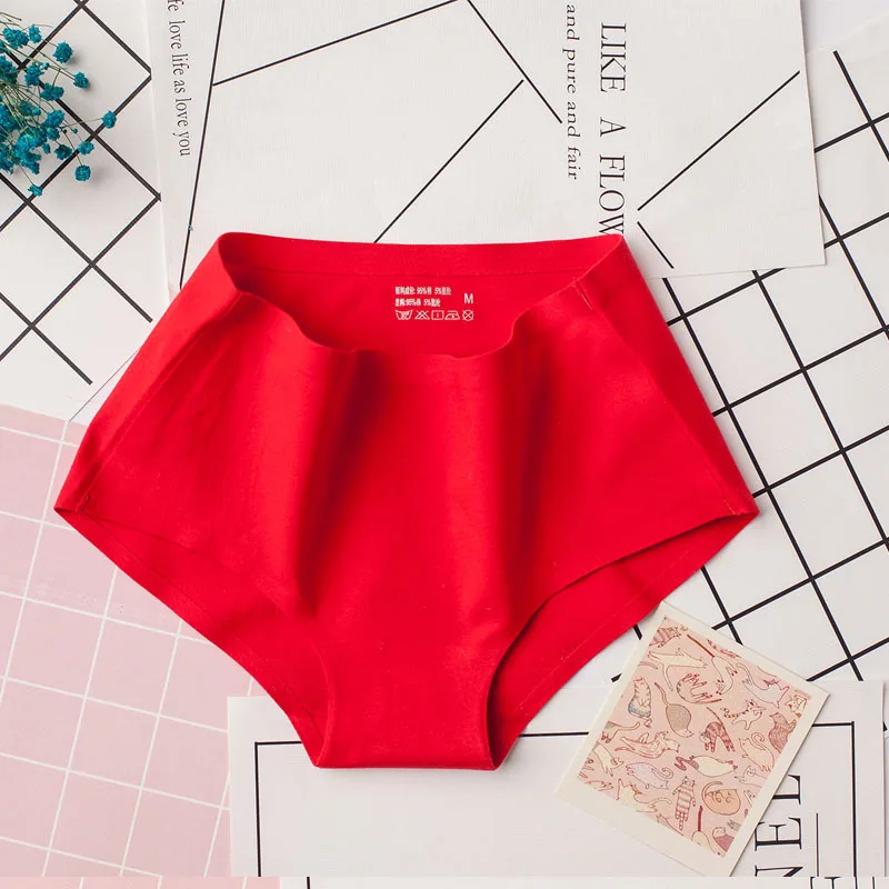 Женские трусы 2 шт. хлопковое нижнее белье средняя талия бесследное женское
