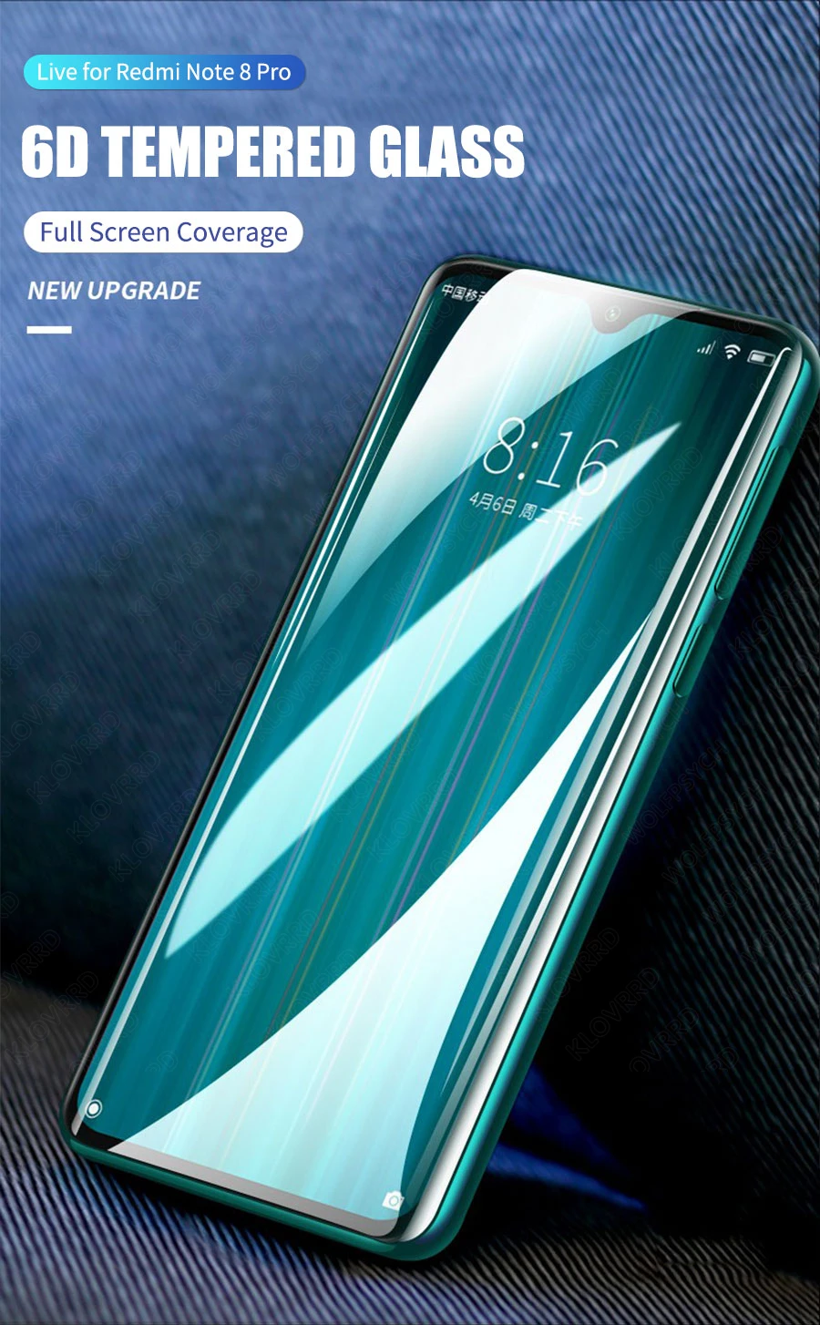 6D полное клеевое покрытие из закаленного стекла для Xiaomi mi Red mi Note 8 pro Защитная пленка для экрана для Red mi Note 8 стекло