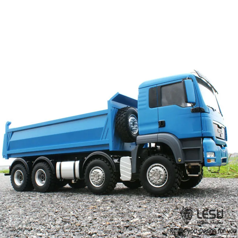 1/14 LESU MAN TGS 8x8 RC Dumper Truck Metal Chassis Hydraulic Car Hopper Cylinder Transfer Case Axles Lock Differential Light | Игрушки и