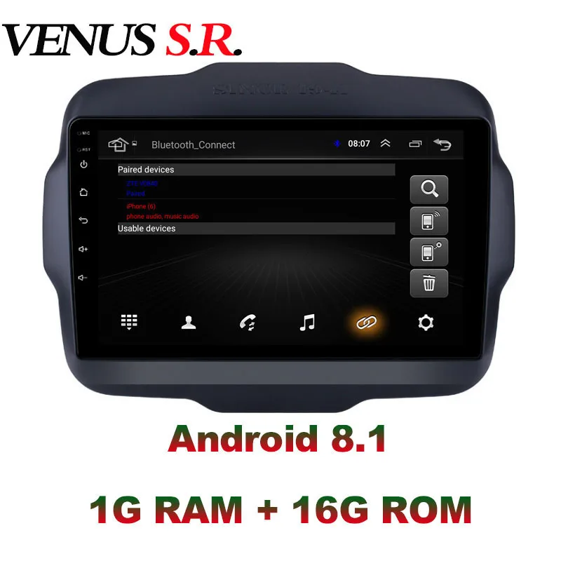Автомобильный dvd плеер VenusSR на Android 8 1 2.5D для JEEP Renegade радио 2016 2017 мультимедийный GPS