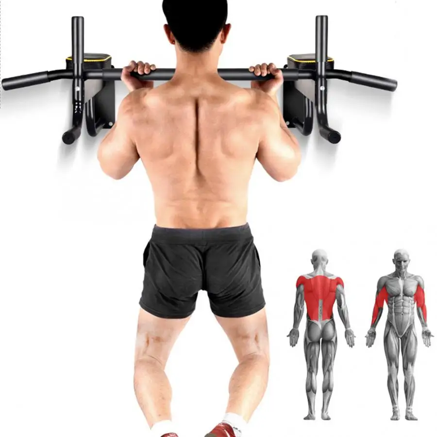 Внутренний настенный подтягивающий бар портативный подбородок вверх Упражнение