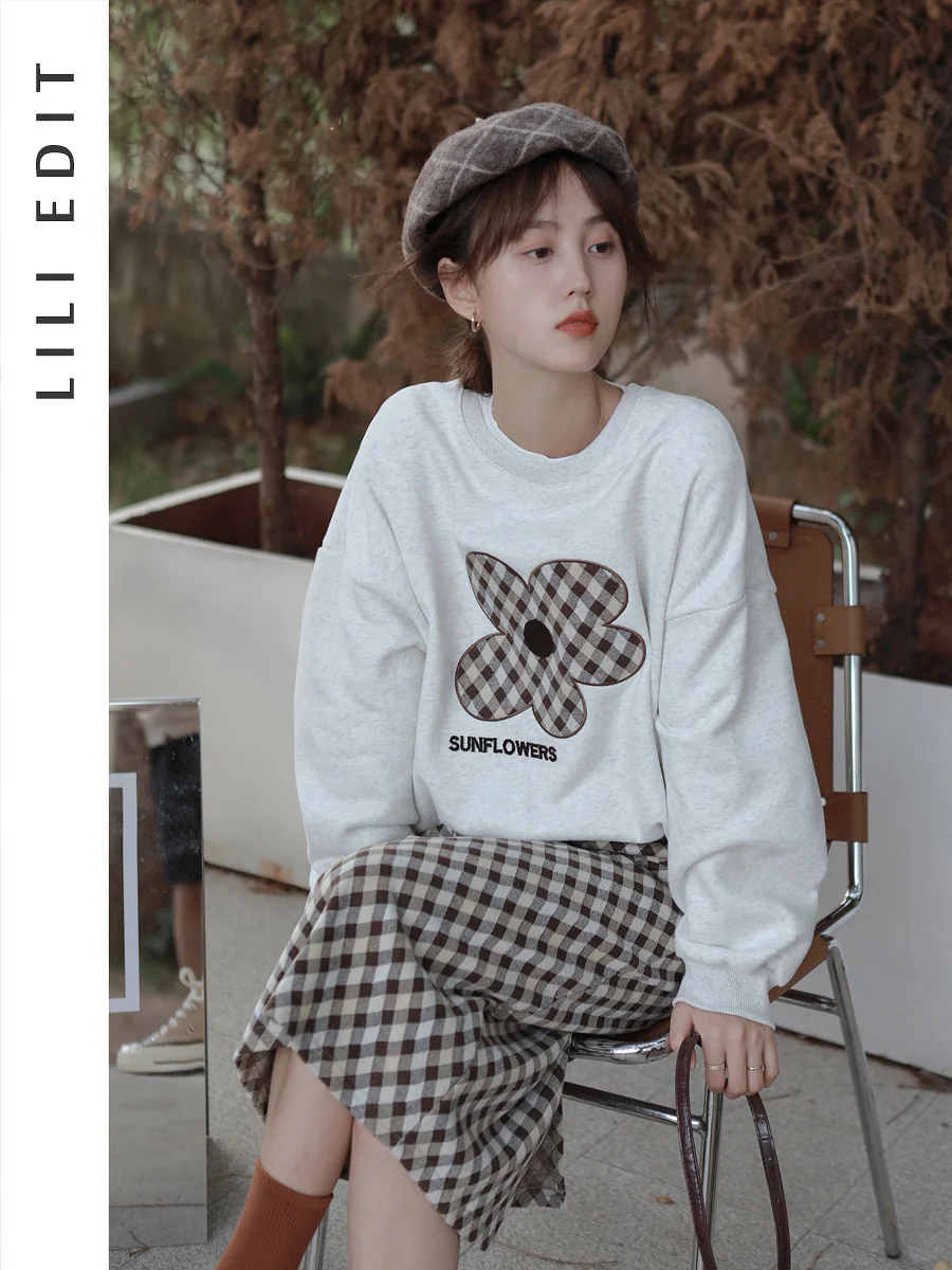 

2021 Chic Plaid Skirt Bodyguard Two Piece Set Women