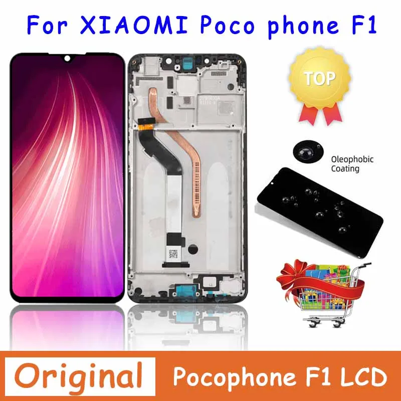 ЖК-дисплей AAA + для Xiaomi poco F1 PocoF1, 10 дюймов, сенсорный экран, дигитайзер в сборе для xiaomi mi Pocophone F1 PocophoneF1, ЖК-экран