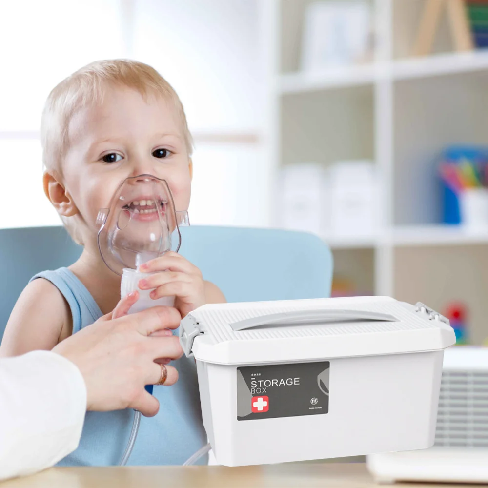 

Handheld Storage Medicine Box Multi-function Medicine Cabinet Portable First-aid Case - Size )