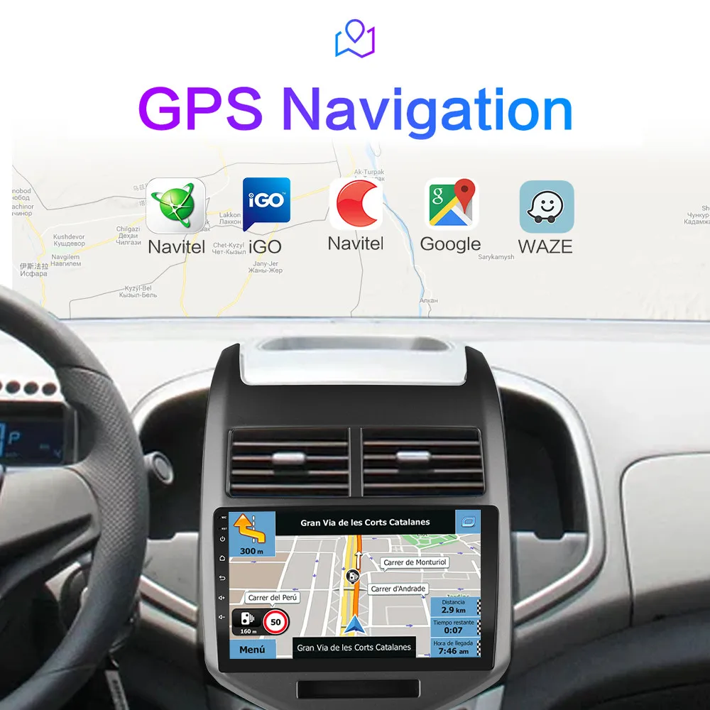 9 дюймов Android 2G RAM автомобильный мультимедийный плеер радио для Chevy Chevrolet AVEO 2010 2015