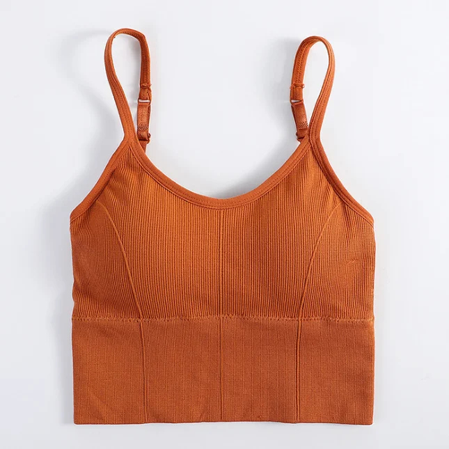 Женский бесшовный спортивный бюстгальтер привлекательный трикотажный с запахом