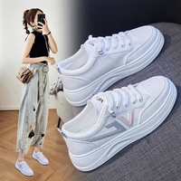 fall 2021 new han edition white shoe breathable female large base platform shoes breathable students ins sandals f003