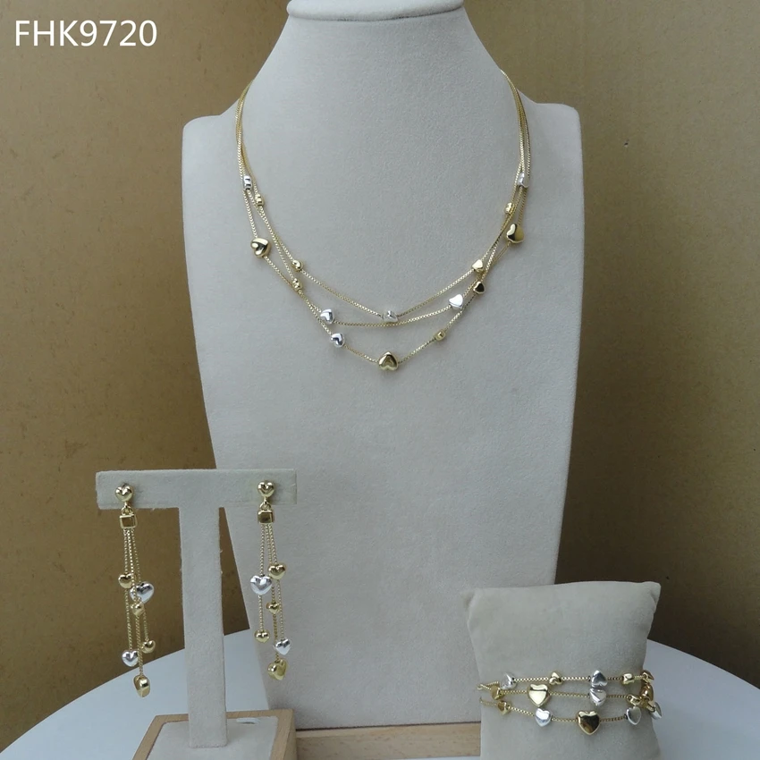 Yuminglai милый дизайн сердца высококачественные простые наборы ювелирных изделий