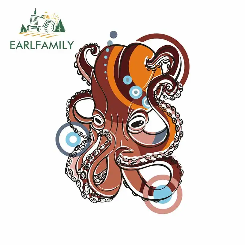 EARLFAMILY 13 см x 9 8 для мультяшного осьминога Автомобильная наклейка s Ремонт Наклейка