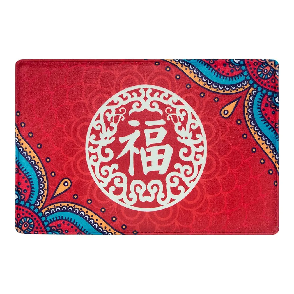 Фланелевый праздничный красный креативный коврик для дома домашний замшевый