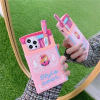 cartoon simulation pink cigarettes silicone phone case for iphone 13 12 mini 11 pro max se2 6 7 8 plus xs max x xr 3d cute cover