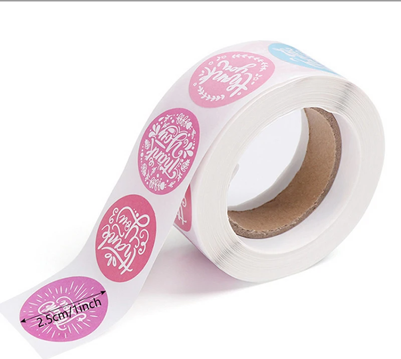 

Mark Style Thank You Stickers Labels Decoration Sealing Colorful Paper Scrapbook Stationery Supplies Sticky Sticker 100PCS