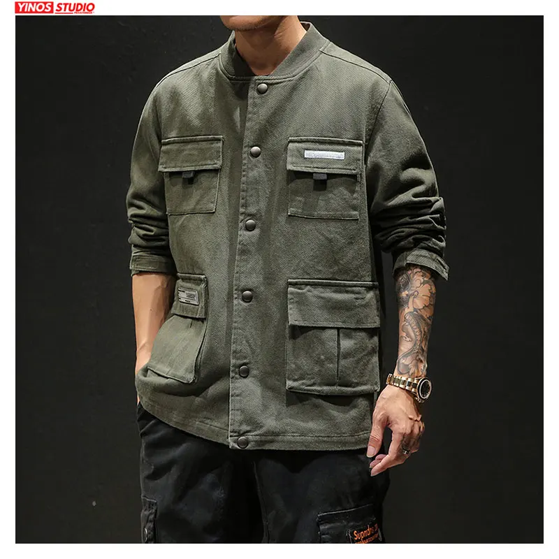 Прямая поставка 2020 мужская повседневная Осенняя верхняя одежда хлопковое