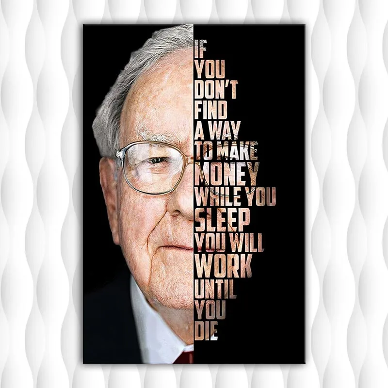 

Canvas Painting Warren E. Buffett Posters and Prints Wall Art Picture for Living Room Decor No Frame