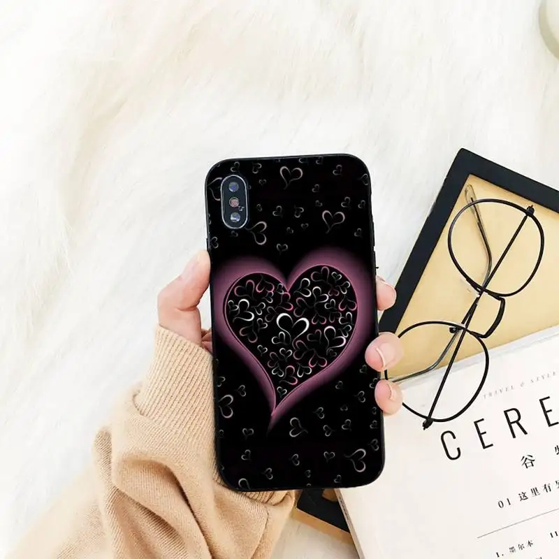 

Love Heart Flowers Phone Case For iPhone 11 8 7 6 6S Plus X XS MAX 5 5S se 2020 11 12pro max iphone xr case