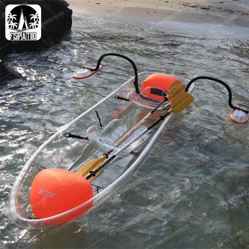 

Новый оборудованный яхта жизнь лодка PC Прозрачный Пластиковый Каяк рыболовная лодка для морских игроков