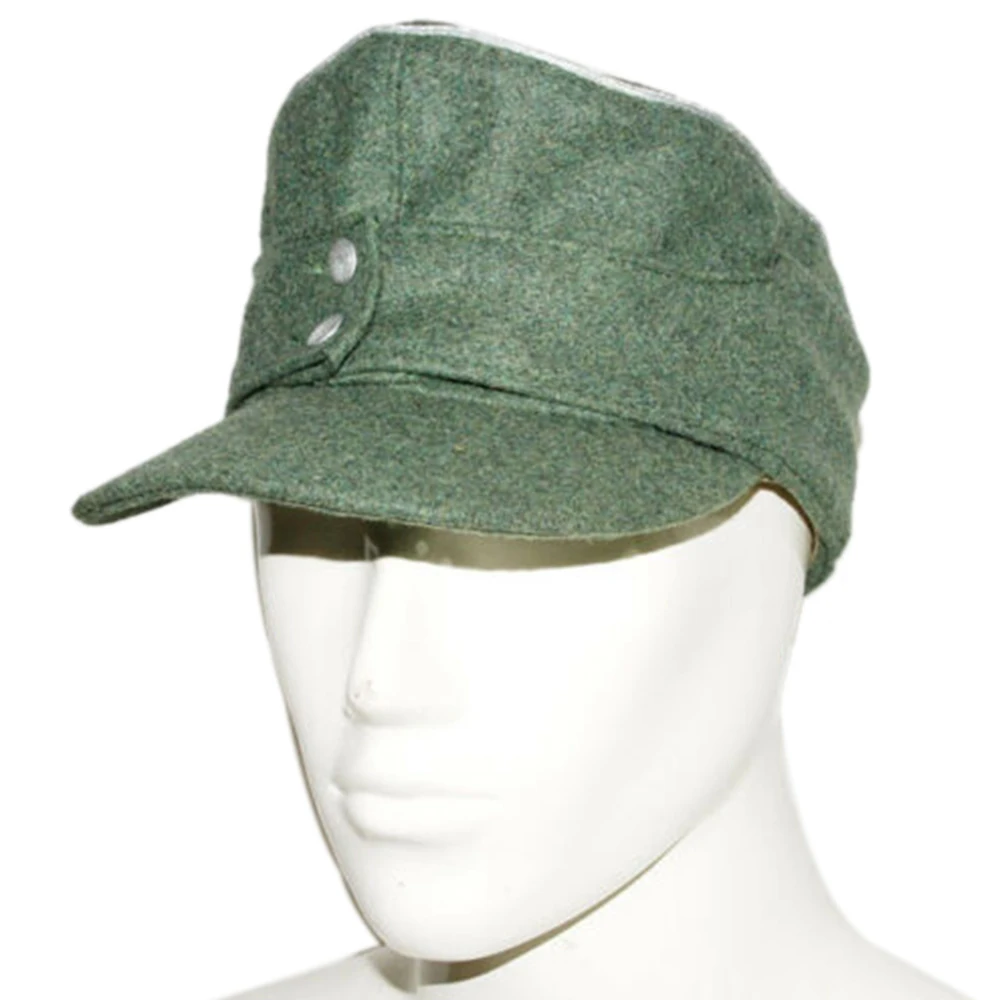 Gorra de lana PANZER WWII WW2, oficial alemán WH M43, verde campo